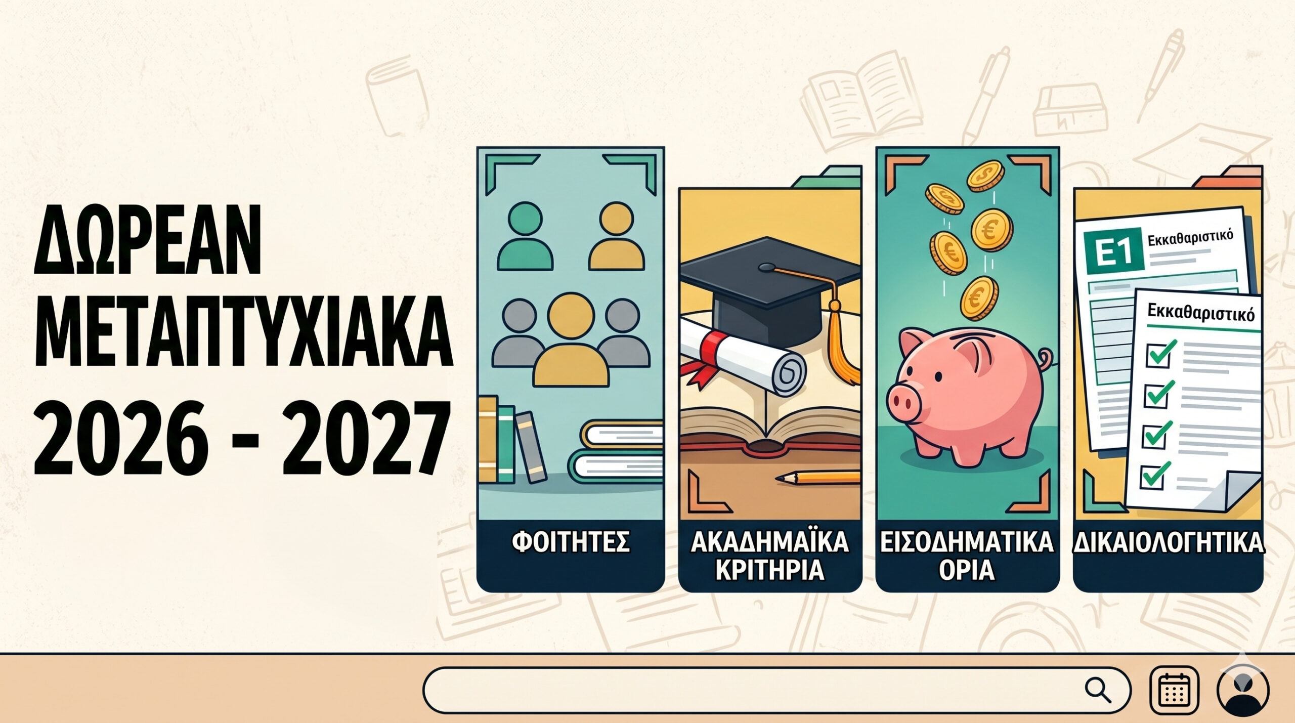 Δωρεάν Μεταπτυχιακά 2026: Πώς θα πάρεις απαλλαγή διδάκτρων (Οδηγός). Τα Επίσημα Εισοδηματικά Όρια 2026. Πώς να προετοιμάσεις τον φάκελό σου